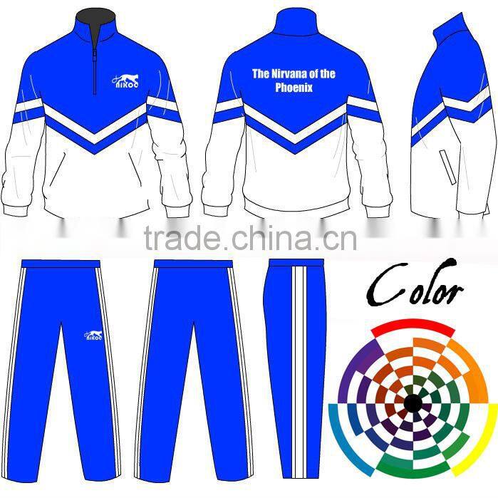 2015 OEM latest design Mens polyester tracksuit
