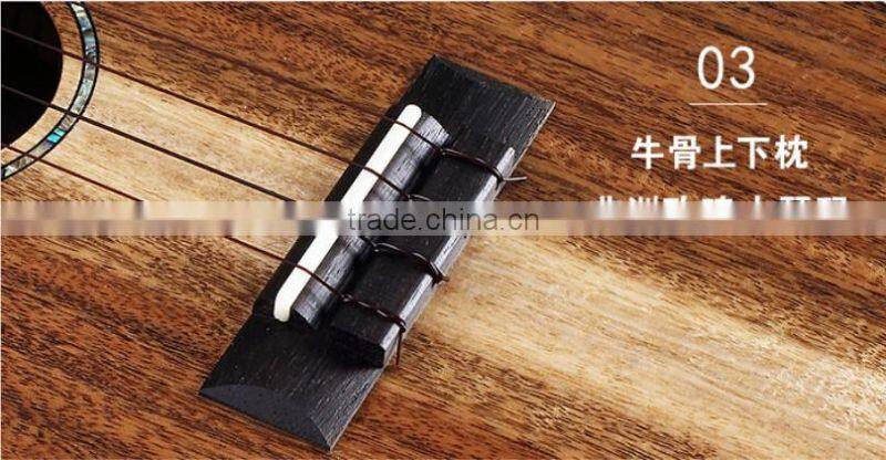 China made wholesale 23 inch solid mahogany wood ukulele