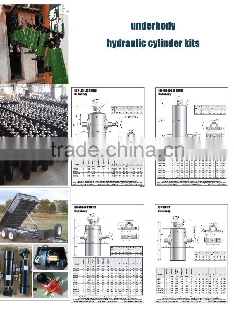 multistage hydraulic telecopic cylinder for agriculture tipper truck