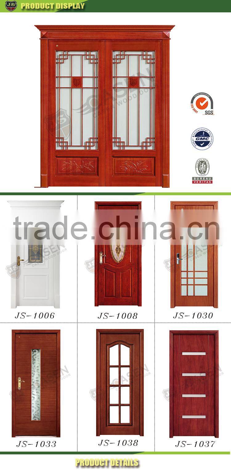 economic pear timber glass interior door