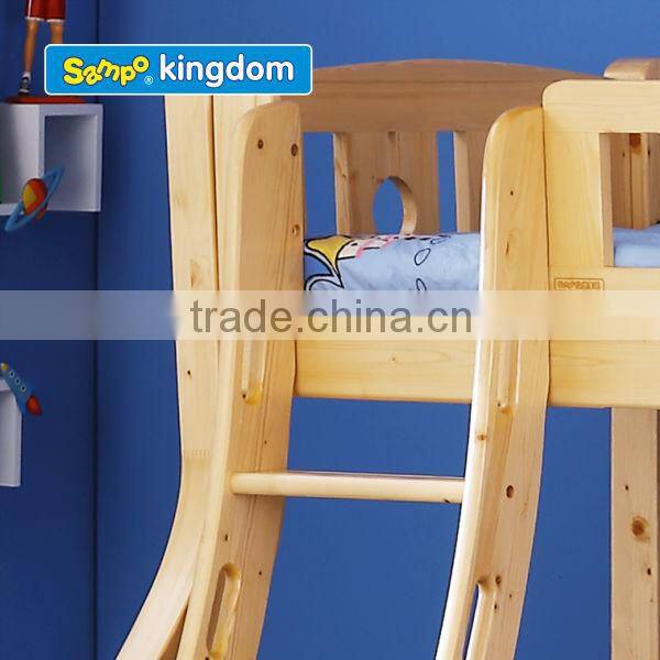 kids double deck bed with ladders#SP-C201S