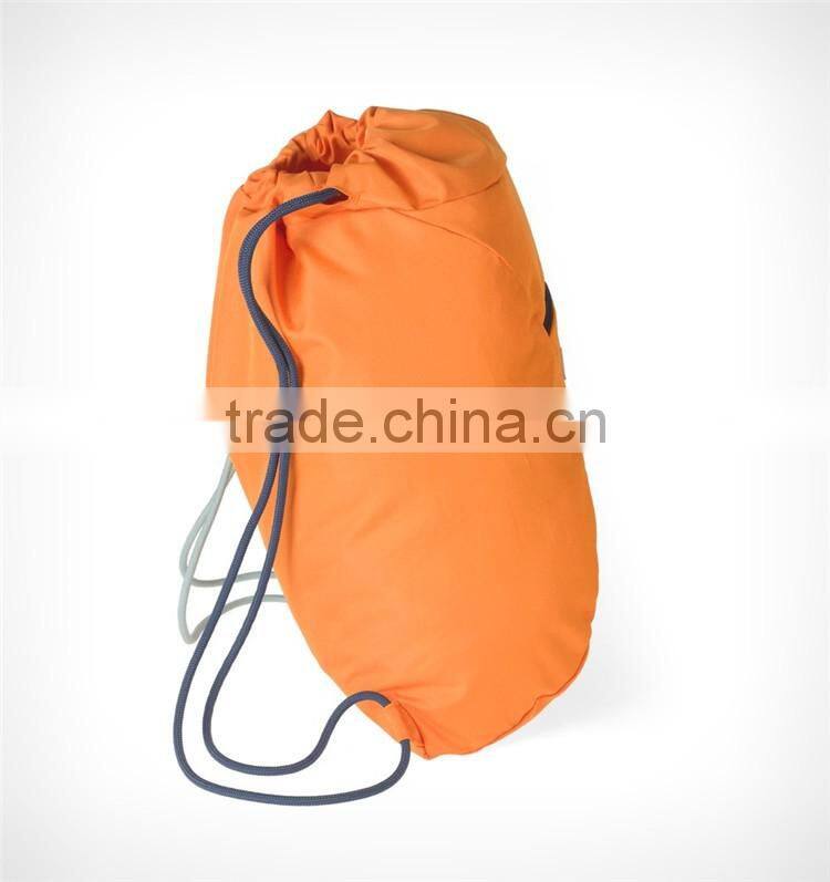 wholesale cheap small pink polyester outdoor gym backpack drawstring bag