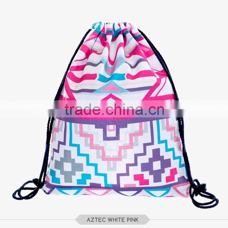 China Suppliers Hot Sale Aztec 3D Sublimation Drawstring Bag in Taobao