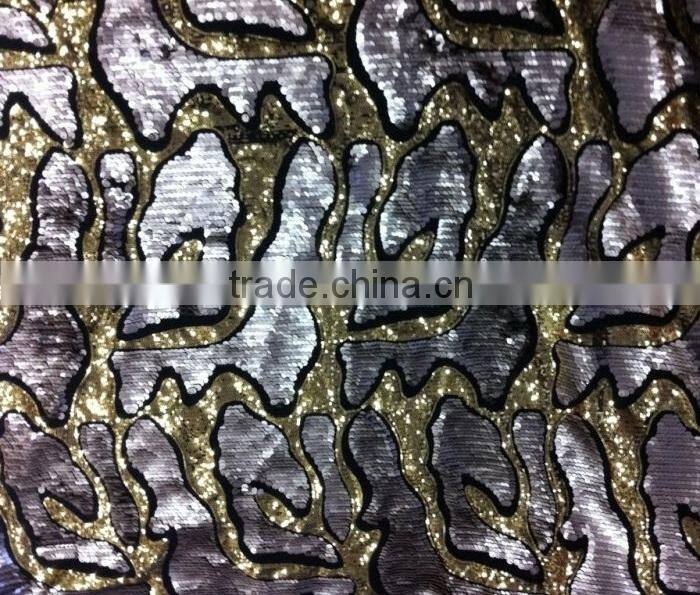 high quality african beads sequin net chemical lace