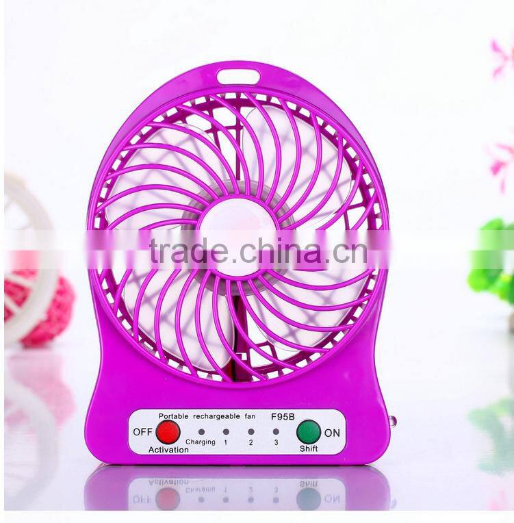 Unique new design portable usb fan rechargeable mini usb fan led light mini fan usb