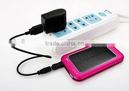 Portable universal solar charger, solar power bank for mobile phone/iPhone/iPad/tablet
