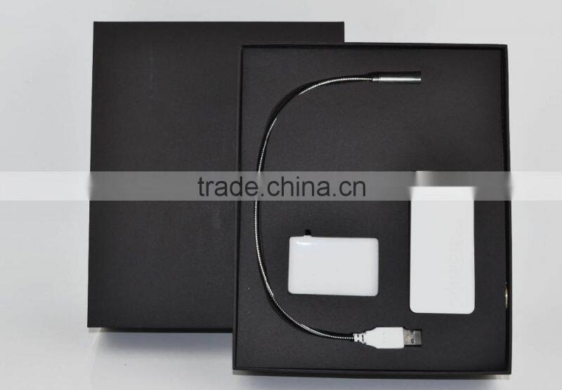 2016 Nice Design High Quality Promotional Gifts Including 2200mah Power Bank, USB LED Light and USB Hub