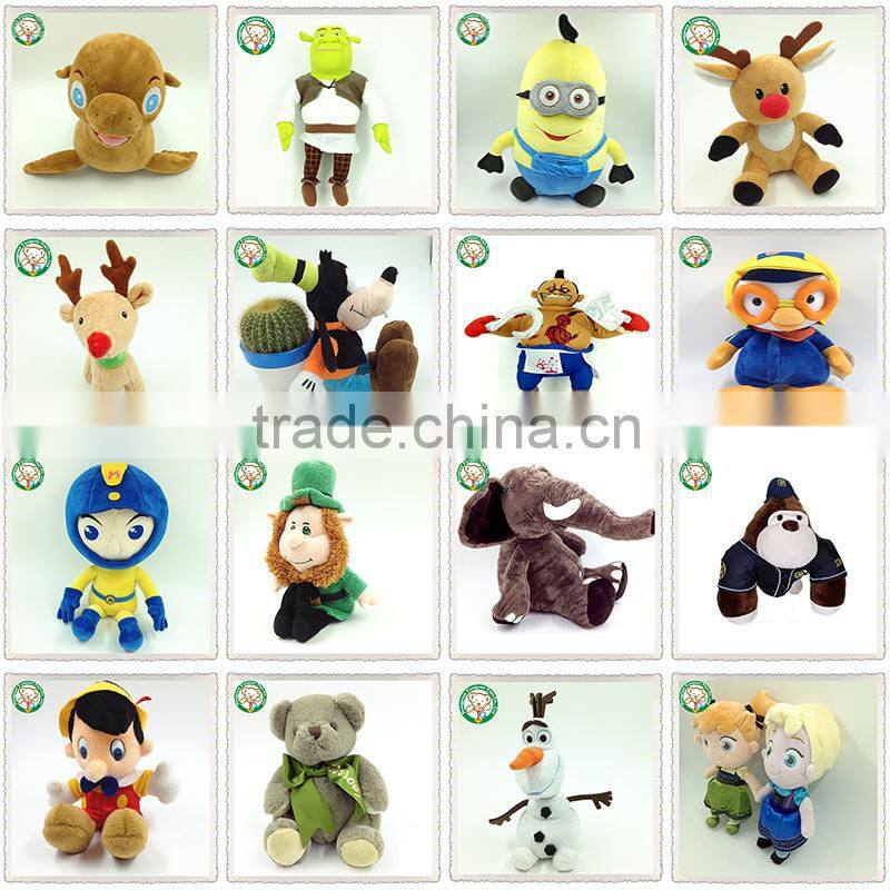 Cartoon charater dolphin plush toy