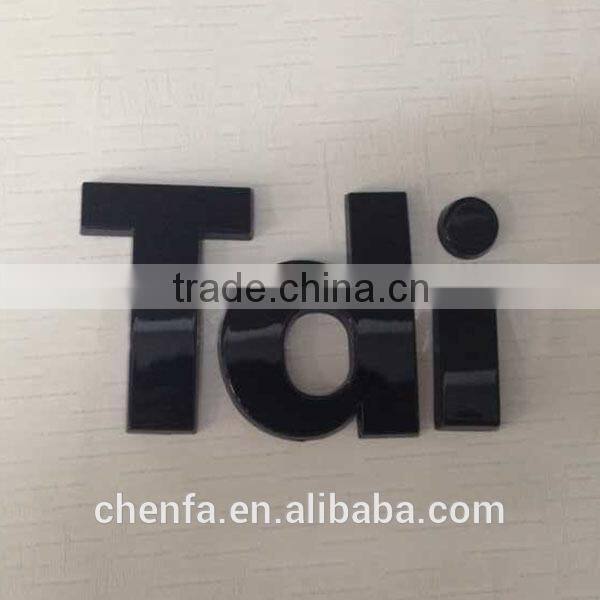 High quality 3D self-adhesive ABS plastic chrome letterings for cars