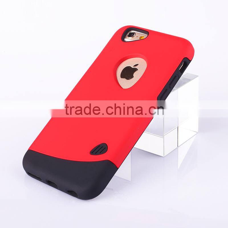 Wholesale 2 in 1 hybrid PC and TPU combo case for iPhone 6 plus 5.5 inch