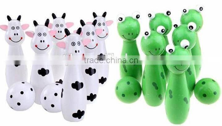 Hot product sport set wood bowling pin bowling ball