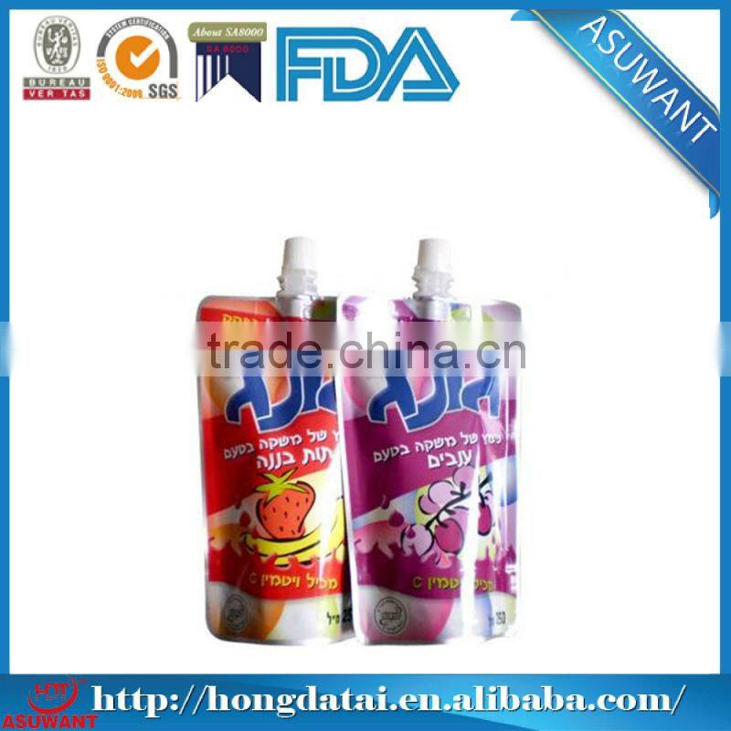 Reusable squeeze pouch for soft foods/stand up pouch with spout for baby food