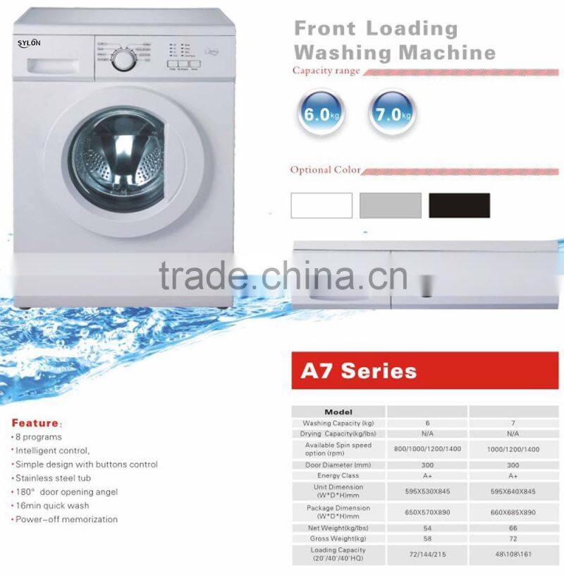 2015 New style front loading washing machine 6/7kg