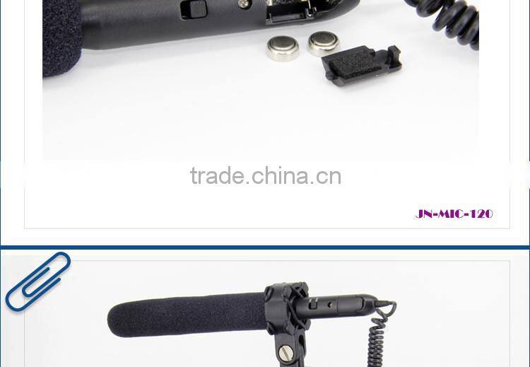 JN-MIC-120 High Quality Stereo Wired Dynamic Microphone for Canon 70D 60D 600D 5D2 EOS 550DRebel T2i/ Camera