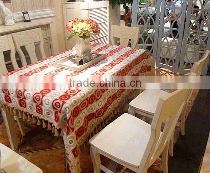 Modern high-end jacquard chenille cotton table cloth