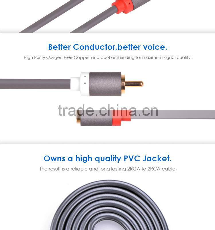 3 feet 2RCA Male to 2RCA Male High Quality Home Theater Audio Cable