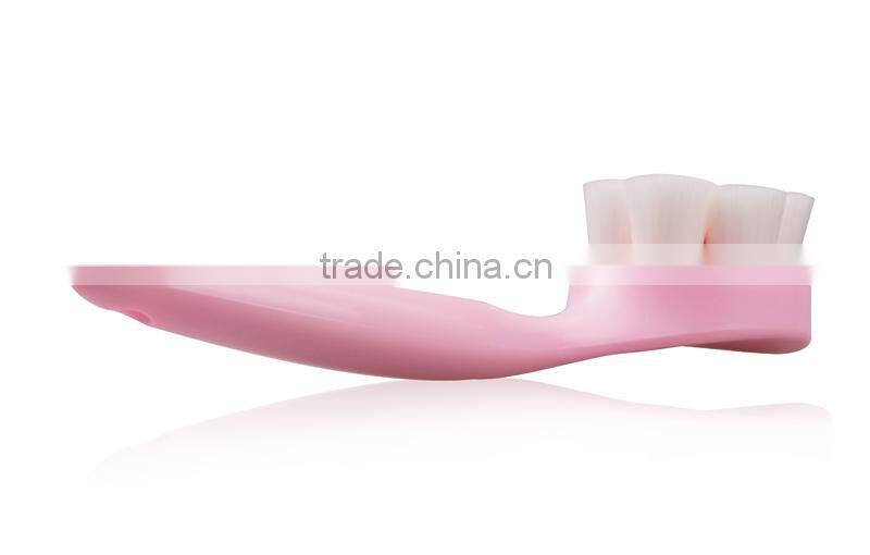 New pink Portable synthetic hair pulm blossom facial cleaning brush
