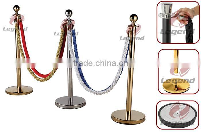 Belt Post Stanchion Crowd Control Barrier gold stanchion
