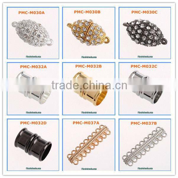 Wholesale New Arrival Lock Style Copper Leather Bracelet Clasps PMC-S007A