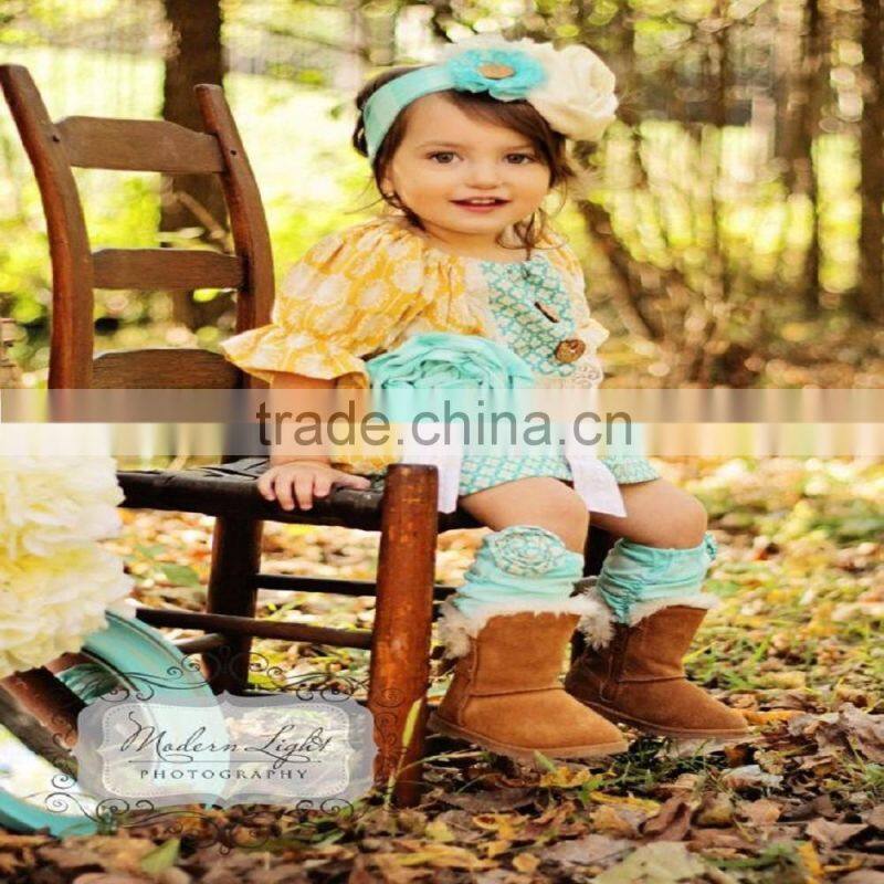 2016 hot sale fall winter floral print matching black leggings little girls boutique outfit