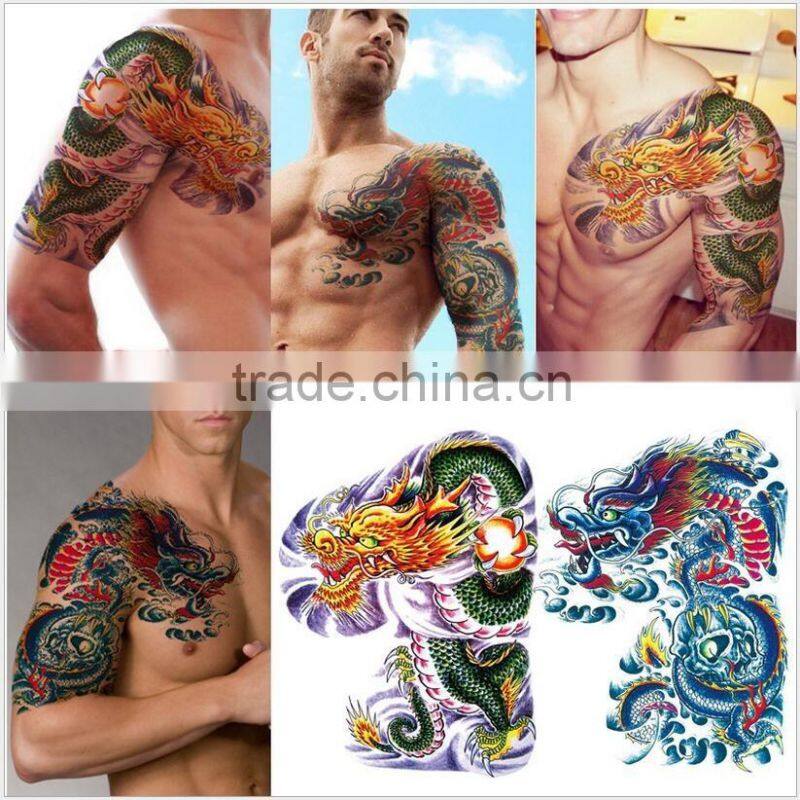 Half Arm Art Tattoo Custom Body flash Temporary Tattoo Sticker