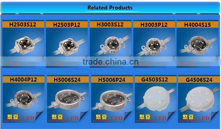 Waterproof full color 12v 30mm Exposed Led Pixel For Advertising