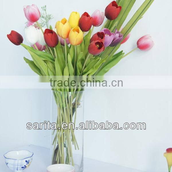 wholesale PU tulip artificial flowers for decoration