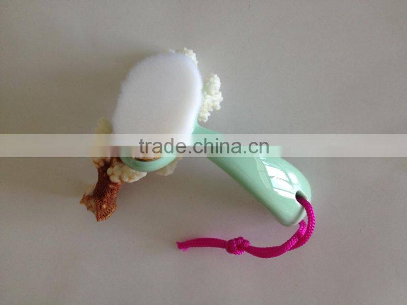 resin handle facial cleaning brush,new design soft hair makeup tool