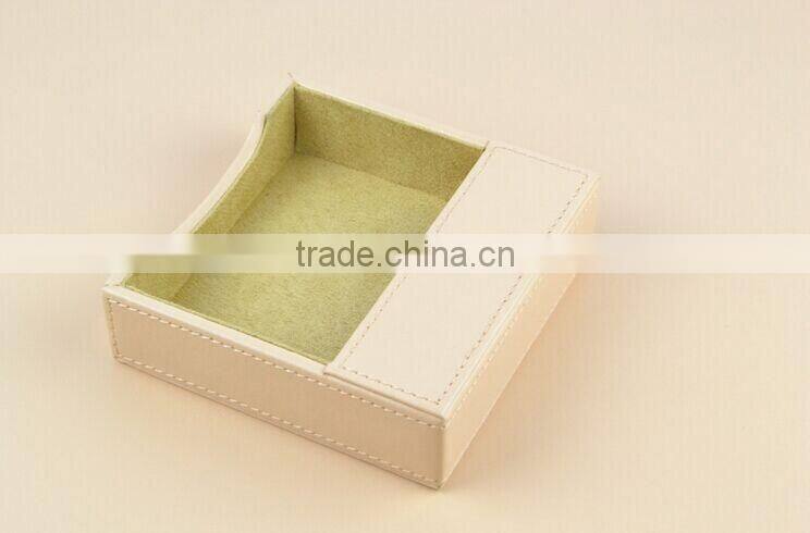 China OEM design genuine leather office storage box multipurpose office desk mat