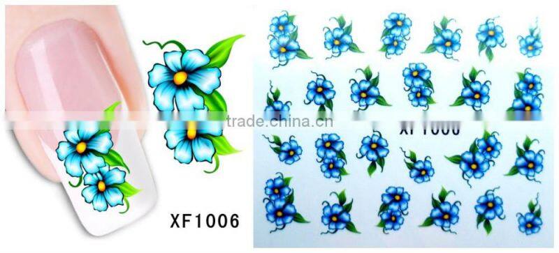 2016 newest XF series water nail art sticker transfer printing water decals nail art decoration