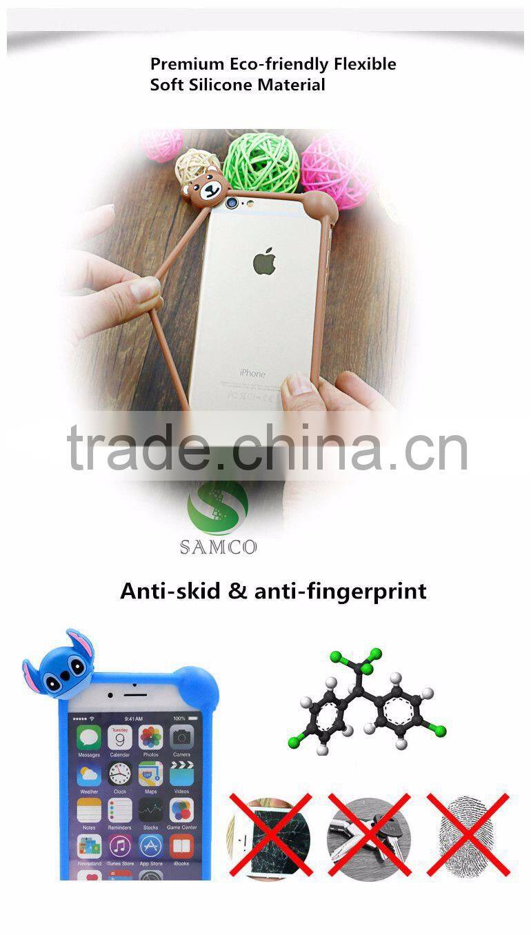 Samco Cute Doraemon Universal Silicone Frame Bumper Cover Case for Vivo Y51