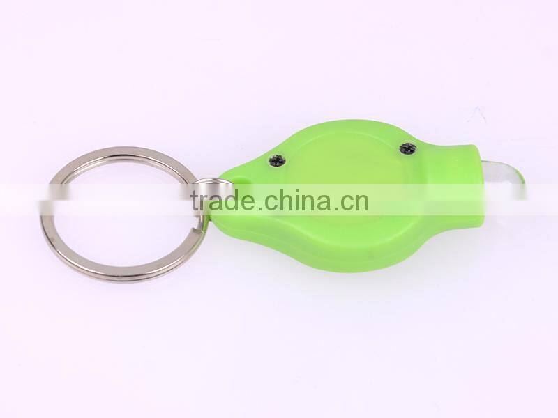 high quality Plastic 40000mcd White light LED promotion key chain factory