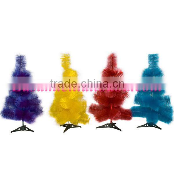 Custom color artificial pine needle mini christmas tree