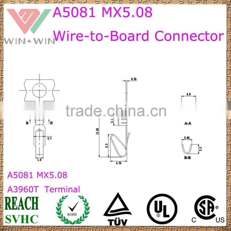 5.08mm Pitch A5081 MX5.08 Electronic Wire to Board connector
