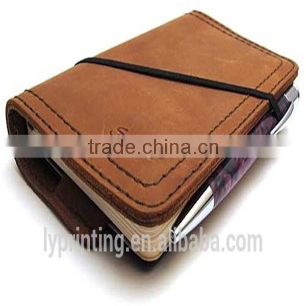 book cover leather mini notepad