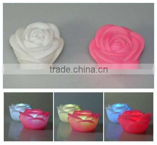 Colorful Romantic Rose Flower Vase Light