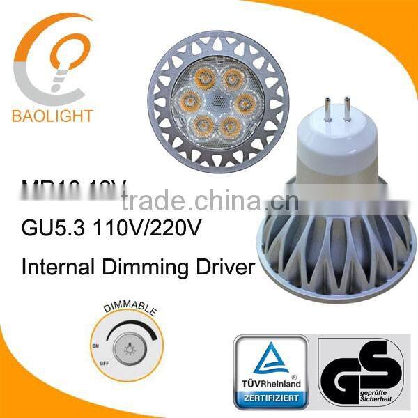 TUV GS 7W 110v 220v 230v mr16 gu 5.3 led spotlight dimmable