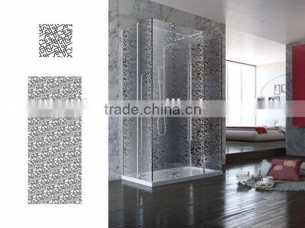 Tempered Coated Glass Decorative Bathroom Glass