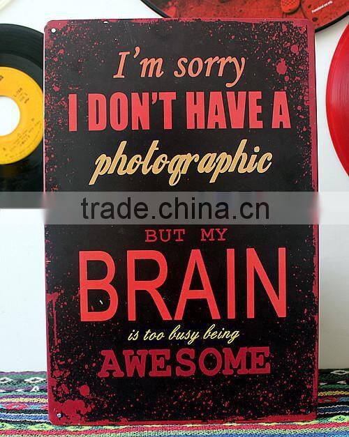 Vintage letters 20x30cm wall art decoration metal signs