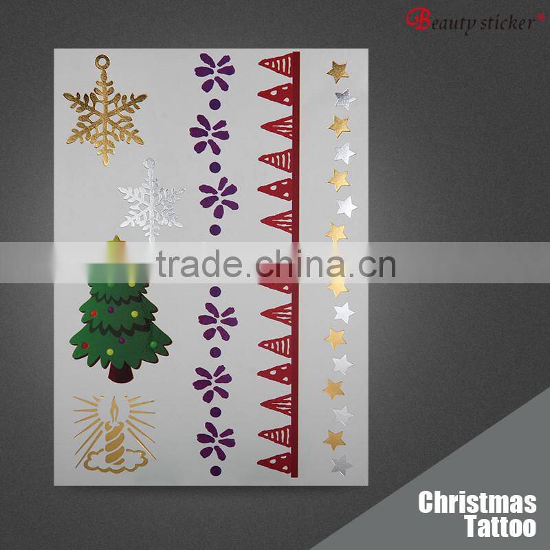 Festival Metallic Christmas Temporary Tattoo