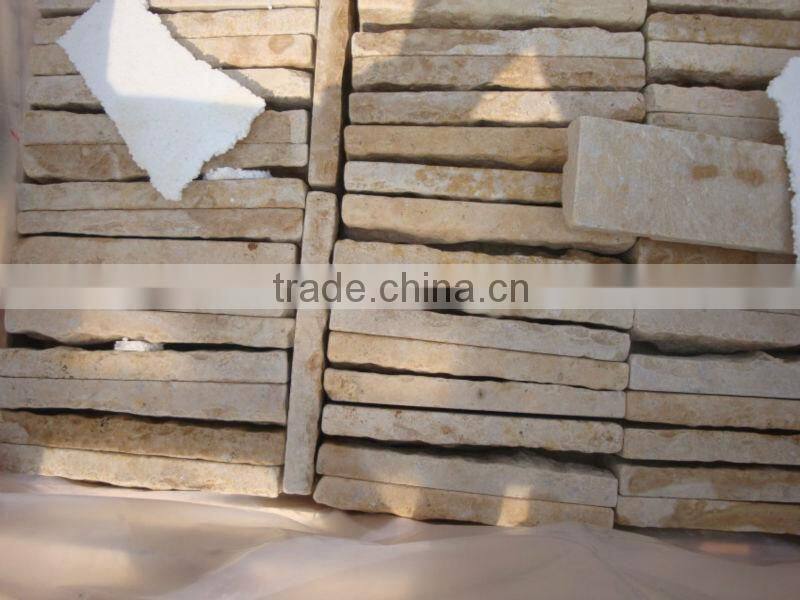 Yellow limestone tiles