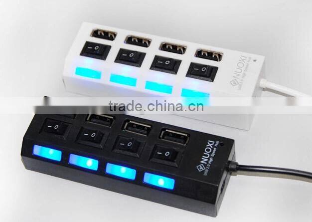 wholesale 4 port usb hub with led light