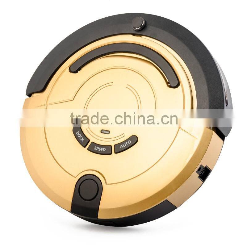 2016 Newest High Class 6 In 1 Multifunctional Robot Vacuum Cleaner With Double V-shaped Rolling Brush