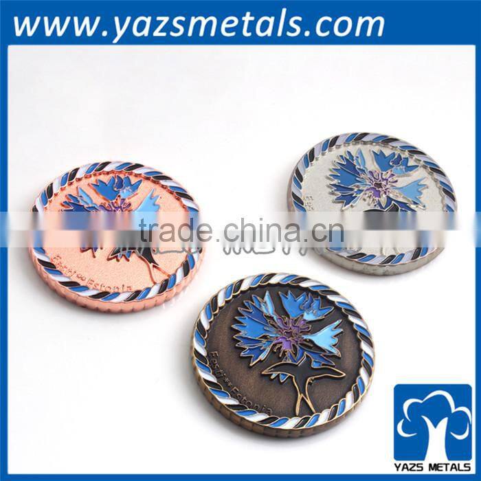 custom design engrave metal timer coin