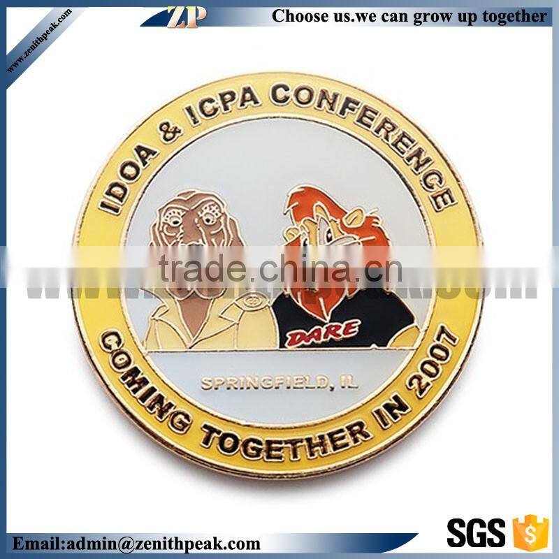custom cheap metal badge with 3D young baseball player image with butterfly clasp