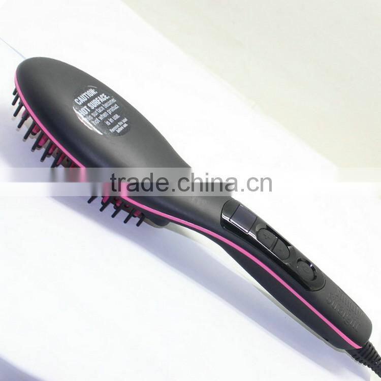 2016 New products on china market Digital Heating Detangling hair straightening brush as seen on tv