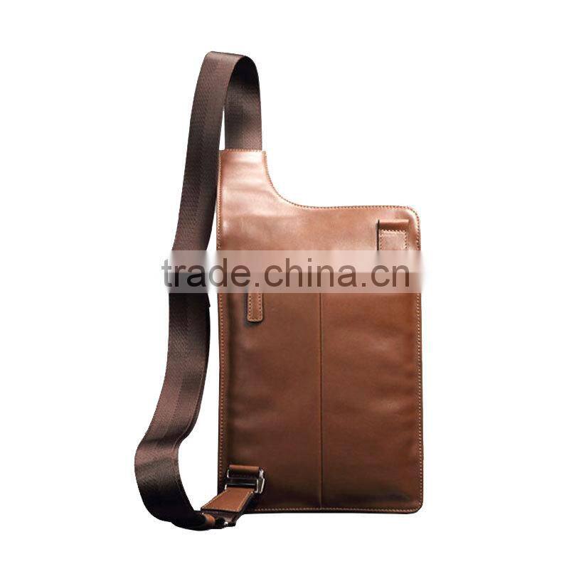 2015 New arrival fashion design genuine cowhide leather men chest bag,small cross body messenger bag for men,sport bags