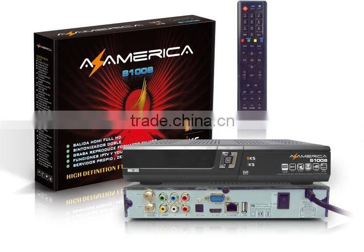 Receptor az america s1008 original IKS+SKS+IPTV+3D nagra3 azbox titan decoder for south america factory price