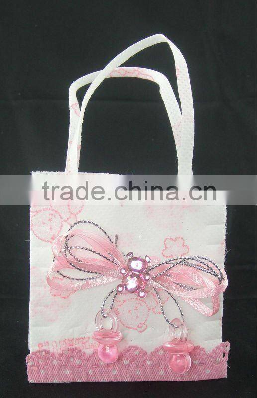 2016 best-selling pretty flower handbag no-woven fabric candy bag for wedding