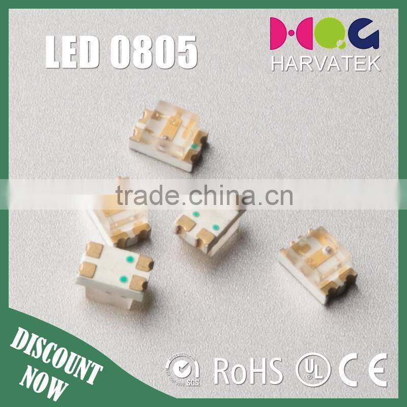 New 2.0x1.25x1.1mm sanan led chip 25mA 0805 bi-color red white smd led